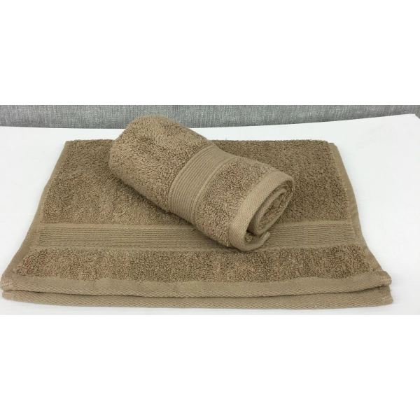 Lot de 2 Serviettes Invités Beige - 30x50 