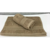 Lot de 2 Serviettes Invités Taupe - 30x50