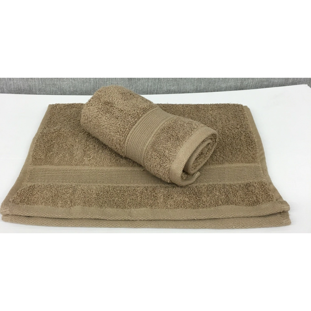Lot de 2 Serviettes Invités Taupe - 30x50