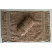 Lot de 2 Serviettes Invités Taupe - 30x50