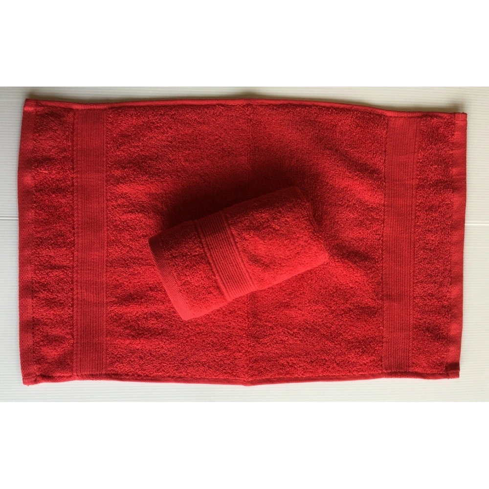 Lot de 2 Serviettes Invités Rouge - 30x50