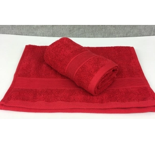 Lot de 2 Serviettes Invités Rouge - 30x50 