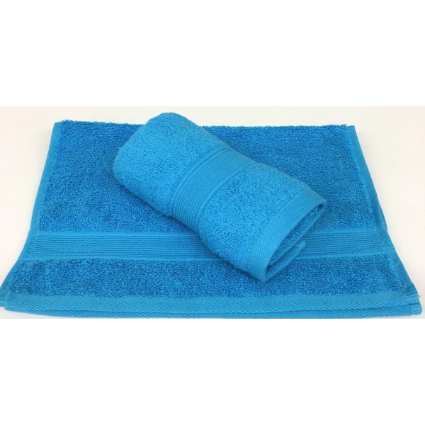 Lot de 2 Serviettes Invités Turquoise - 30x50 