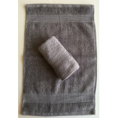 Lot de 2 Serviettes Invités Anthracite - 30x50 