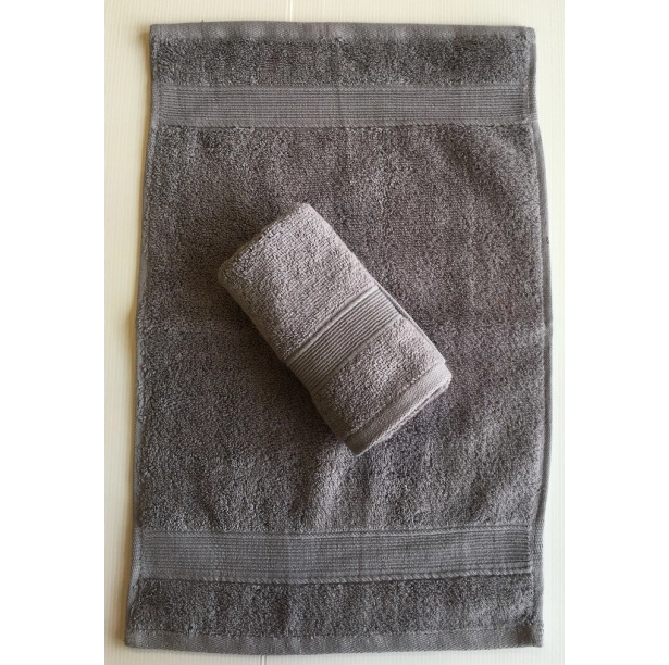 Lot de 2 Serviettes Invités Anthracite - 30x50