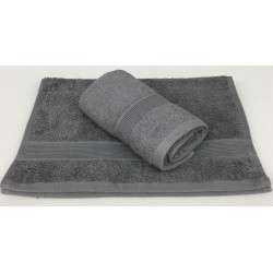 Lot de 2 Serviettes Invités Anthracite - 30x50 