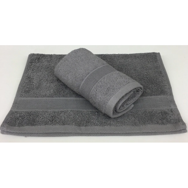 Lot de 2 Serviettes Invités Anthracite - 30x50 