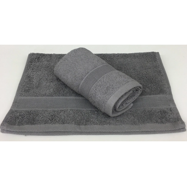 Lot de 2 Serviettes Invités Anthracite - 30x50