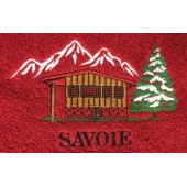 Essuie Main Rond Chalet Rouge