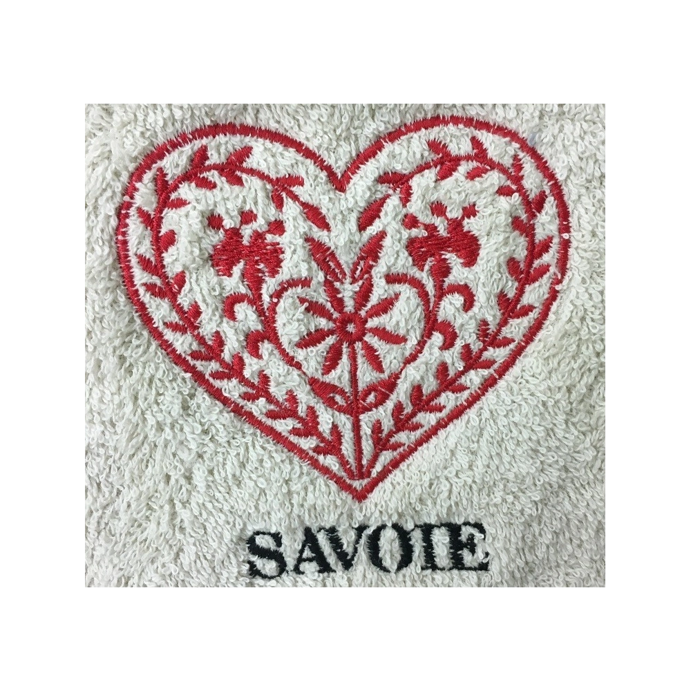 Essuie Main Rond Coeur Beige