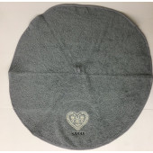 Essuie Main Rond Cœur Gris