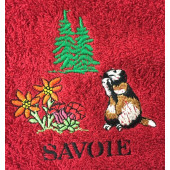 Essuie Main Rond Marmotte Rouge