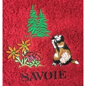 Essuie Main Rond Marmotte Rouge