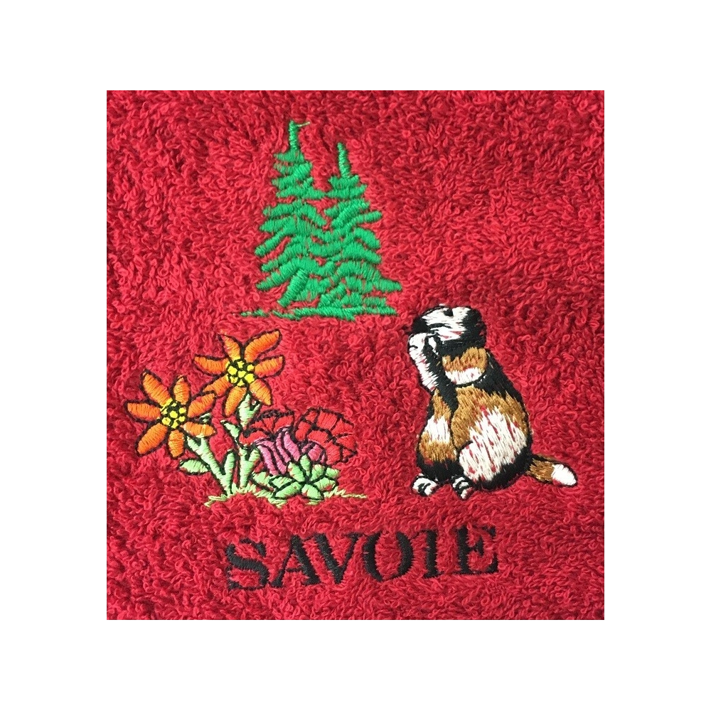 Essuie Main Rond Marmotte Rouge