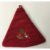 Essuie Main Rond Marmotte Rouge