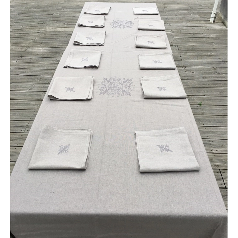 Nappe Brodée Rectangle Angele - 150x240cm