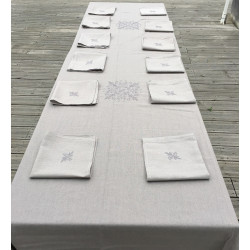 Nappe Brodée Rectangle Angele - 150x300 cm