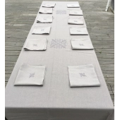 Nappe Brodée Rectangle Angele - 150x300 cm