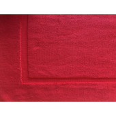 Zoom sur tapis bain rouge- 50 x 80