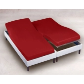 Drap Housse 2x80x200 cm Bordeaux TPR