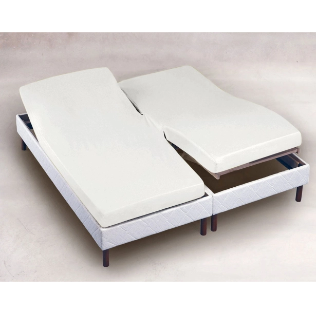 Protège matelas imperméable spécial lit articulé tête/pieds relevables - Alèse respirante et silencieuse, bonnet 30 cm