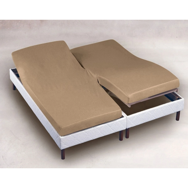 Drap Housse 2x80x200 taupe
