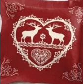 Lot de 2 Taies d'oreillers Placées 65x65 cm Chalet Winter Rouge