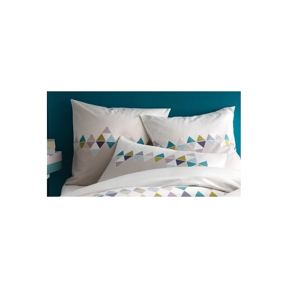 Lot de 2 taies d'oreiller Carrée 65x65 cm Esprit Scandinave Coton