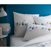 Lot de 2 taies d'oreiller Carrée 65x65 cm Esprit Scandinave Coton