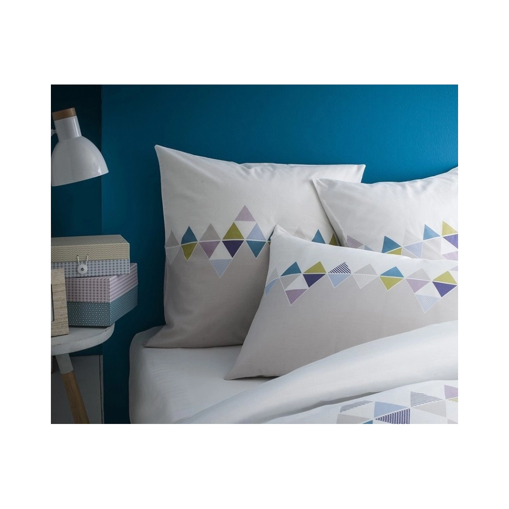 Lot de 2 taies d'oreiller Carrée 65x65 cm Esprit Scandinave Coton