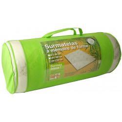 Surmatelas à mémoire de forme 140x190 - Visco et fibre de bambou