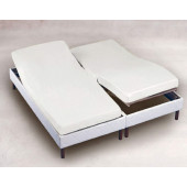 Protège Matelas 2x80x200 molleton coton 200gr/m² pour lit Tête et Pieds Relevables