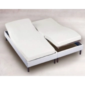Protège Matelas 2x80x200 cm – Spécial Lit articulé Tête et Pieds Relevables – Molleton Coton 200g/m² – Grand Bonnet