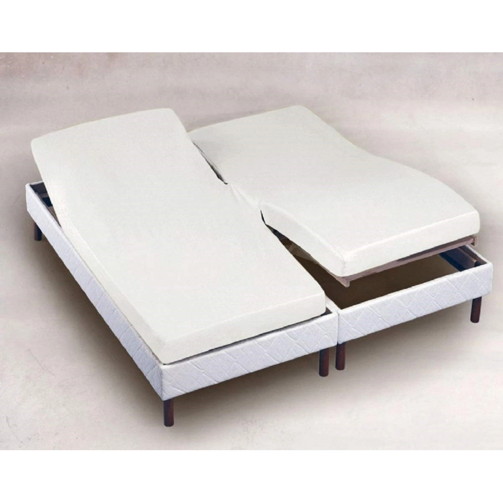 Protège Matelas 2x80x200 cm – Spécial Lit articulé Tête et Pieds Relevables – Molleton Coton 200g/m² – Grand Bonnet