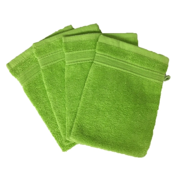 Lot de 10 gants de toilette 100 % coton éponge 600g/m² 20x15 cm - Absorbants, nettoient en douceur, pour un usage quotidien