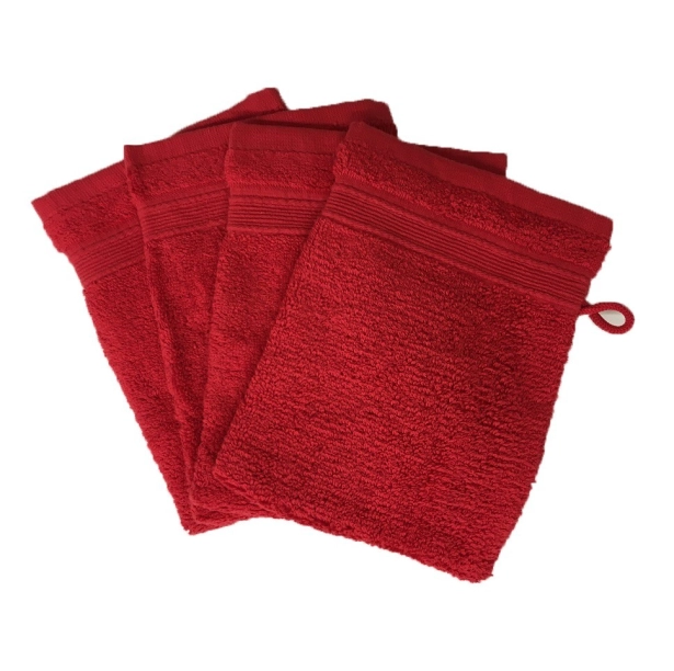 Lot de 10 gants de toilette 100 % coton éponge 600g/m² 20x15 cm - Absorbants, nettoient en douceur, pour un usage quotidien