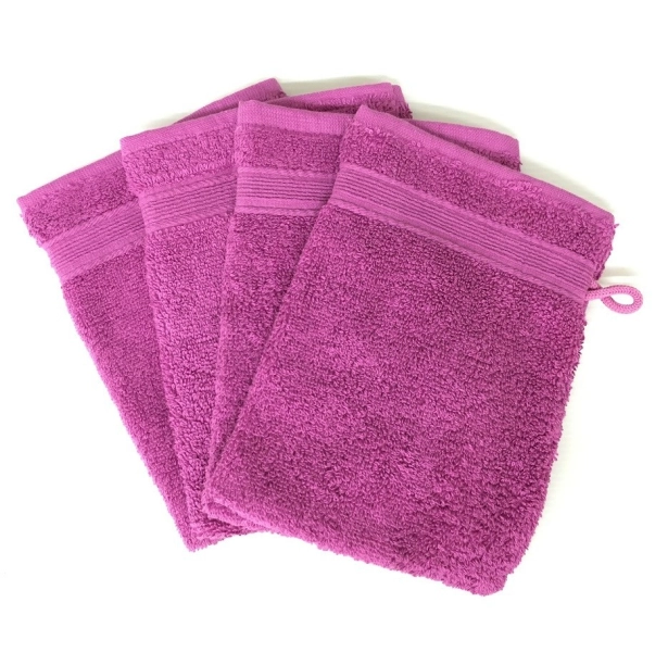 Lot de 10 gants de toilette 100 % coton éponge 600g/m² 20x15 cm - Absorbants, nettoient en douceur, pour un usage quotidien