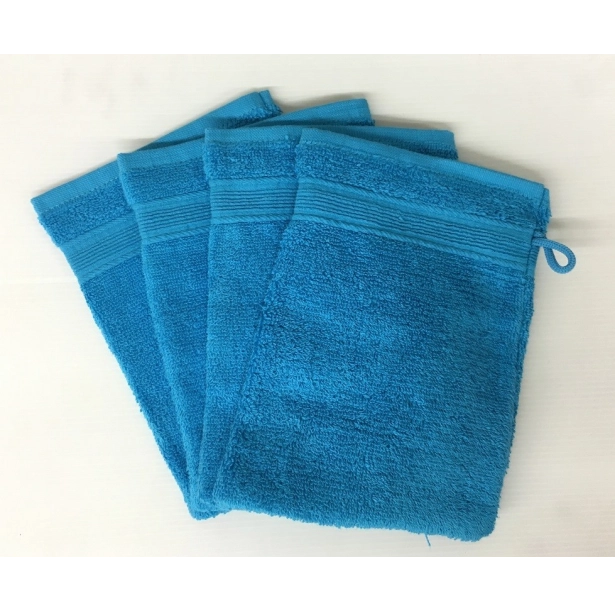 Lot de 10 gants de toilette 100 % coton éponge 600g/m² 20x15 cm - Absorbants, nettoient en douceur, pour un usage quotidien