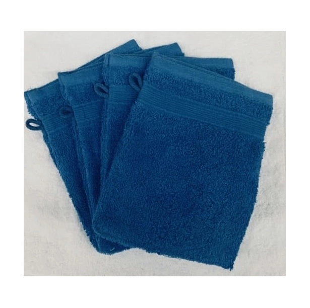 Lot de 10 gants de toilette 100 % coton éponge 600g/m² 20x15 cm - Absorbants, nettoient en douceur, pour un usage quotidien