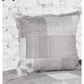 Couvre lit Microfibre Matelassé Faà§on Patchwork Grey 230x250cm