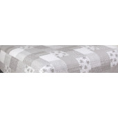 Couvre lit Microfibre Matelassé Façon Patchwork Grey 230x250cm  