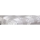 Couvre lit Microfibre Matelassé Faà§on Patchwork Grey 230x250cm