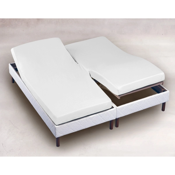drap housse 2x70x190 blanc