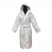 Peignoir à capuche 100% coton 