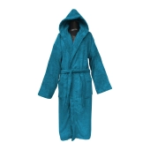 Peignoir de bain mixte à capuche 100% coton éponge bouclette 450g/m² - Absorbant, doux et confortable – Ceinture et poches