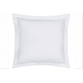 Housse de Couette 240x280 uni blanche coton + 2 taies carrées assorties
