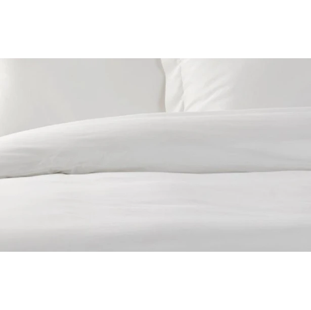 Housse de Couette 240x280 cm Unie Blanche 100 % Coton 57 fils + 2 Taies d’Oreiller assorties – Fabrication française