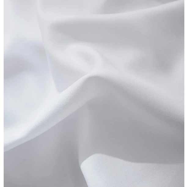 Housse de Couette 240x280 cm Unie Blanche 100 % Coton 57 fils + 2 Taies d’Oreiller assorties – Fabrication française