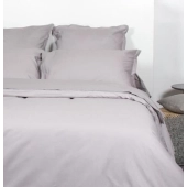 Housse de Couette 240x280 cm Unie Gris Souris 100% Coton 57 fils/cm² + 2 Taies assorties – Fabrication Française