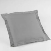 Housse de Couette 240x280 unie gris souris coton + 2 taies assorties